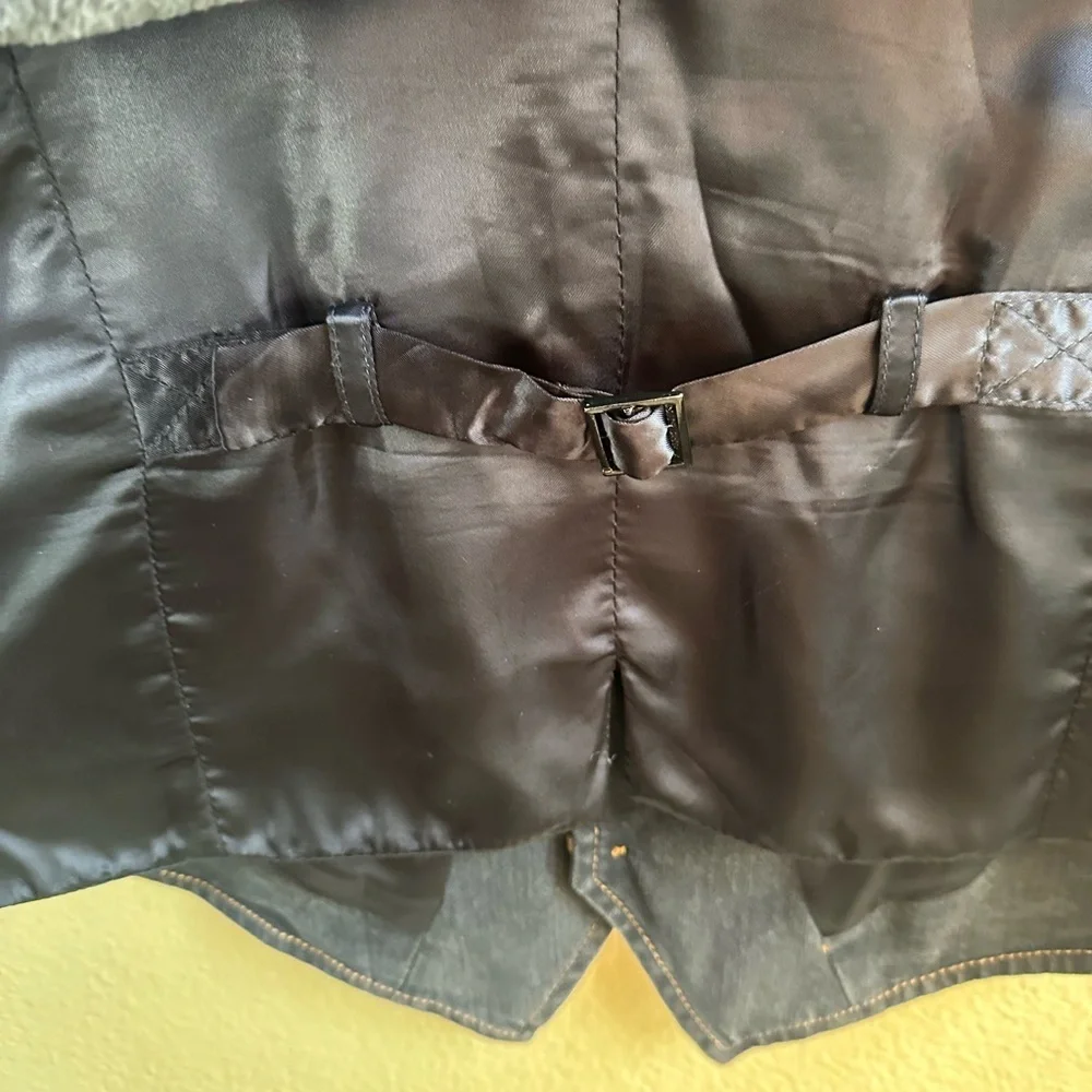 Dolce & Gabbana Mainline Gray/Black Denim Vest Italy Size 48-US Sm/Med Like New!